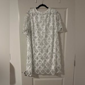 Chic Soul white sequin dress sz 3xl